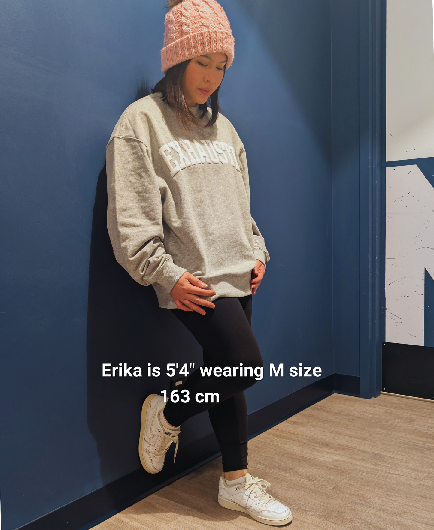 EXHAUSTED CREWNECK